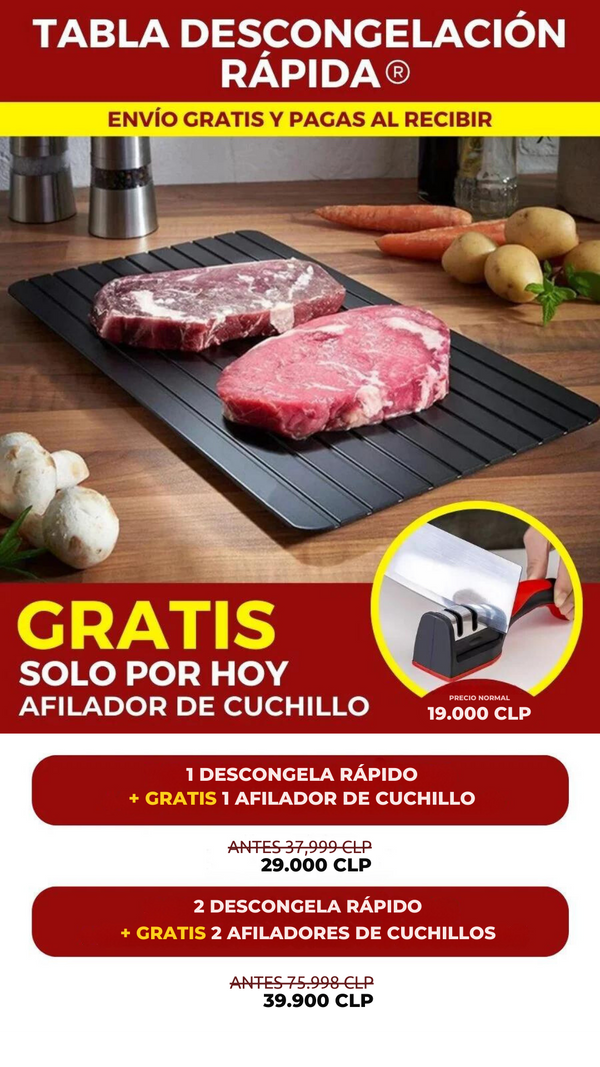 Tabla Descongelacíon Rápida + Afilador de Cuchillo GRATIS! 🎁