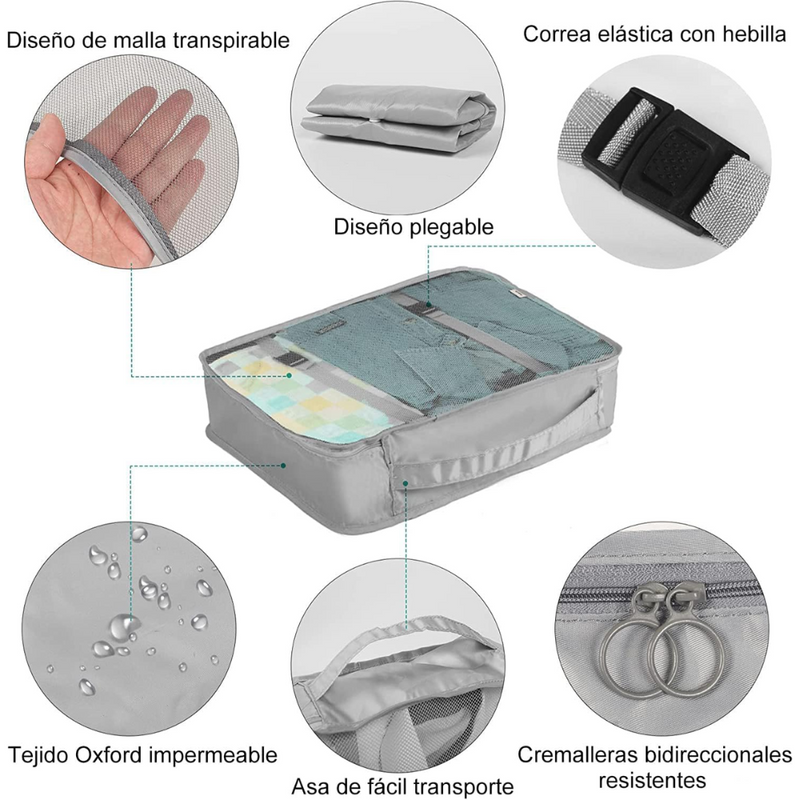 🧳🛫ENVÍO GRATIS Kit de 10 Organizadores para Ropa y Maleta