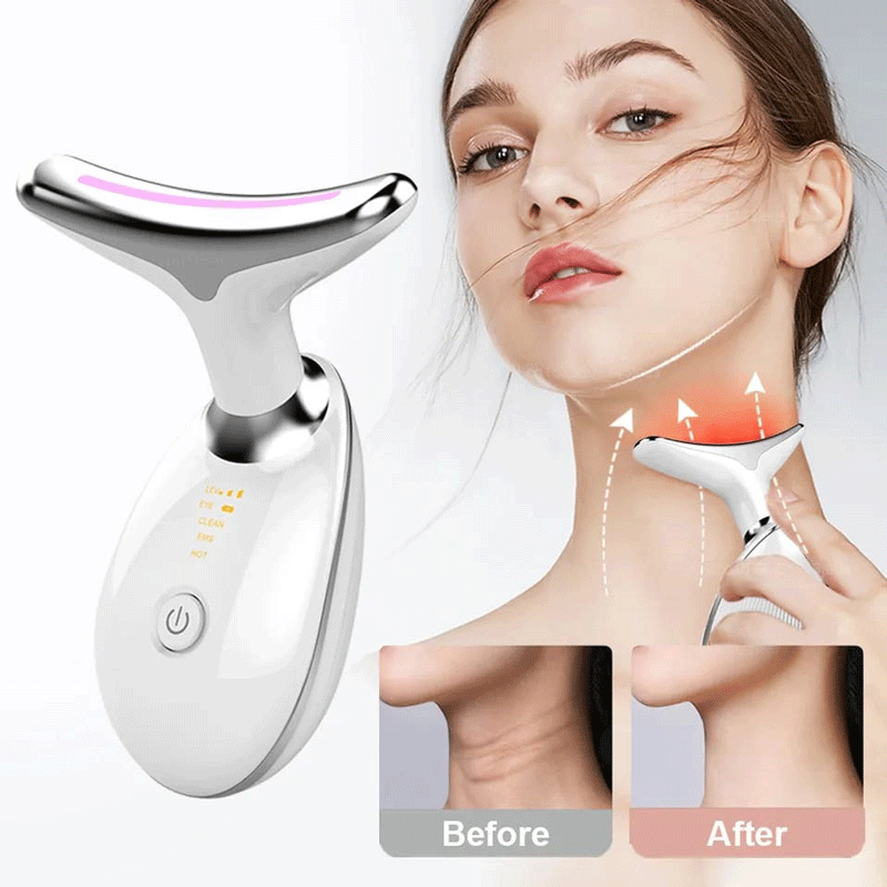 Masajeador Facial Anti Papada! 7 Modos de Luz LED🌟